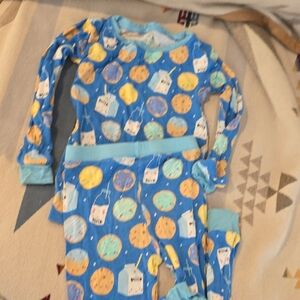 Little Sleepies Blue Cookie and Milk Pajama Set